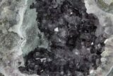 Las Choyas Coconut Geode with Smoky Amethyst & Calcite - Mexico #145860-2